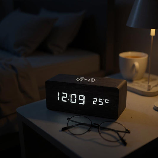 Réveil Chargeur en Bois Réveil & Vous