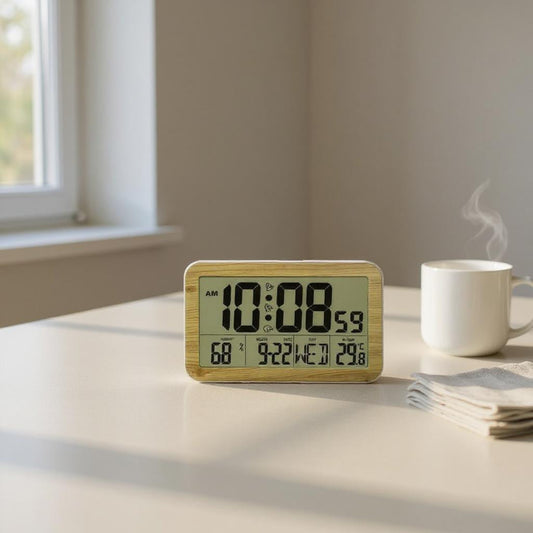 Réveil Numérique en Bois Réveil & Vous