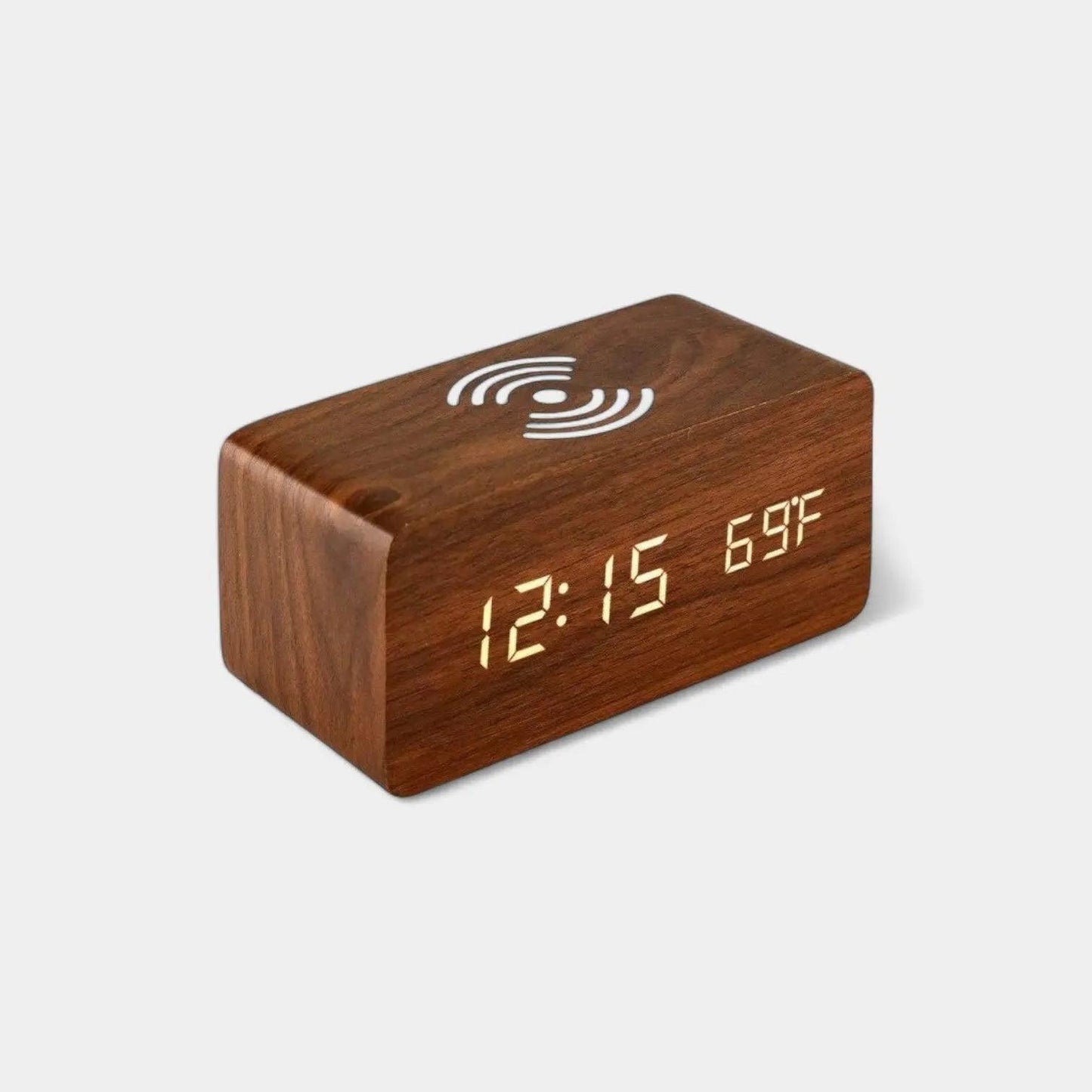 Réveil en Bois avec Chargeur Sans Fil - Réveil & Vous