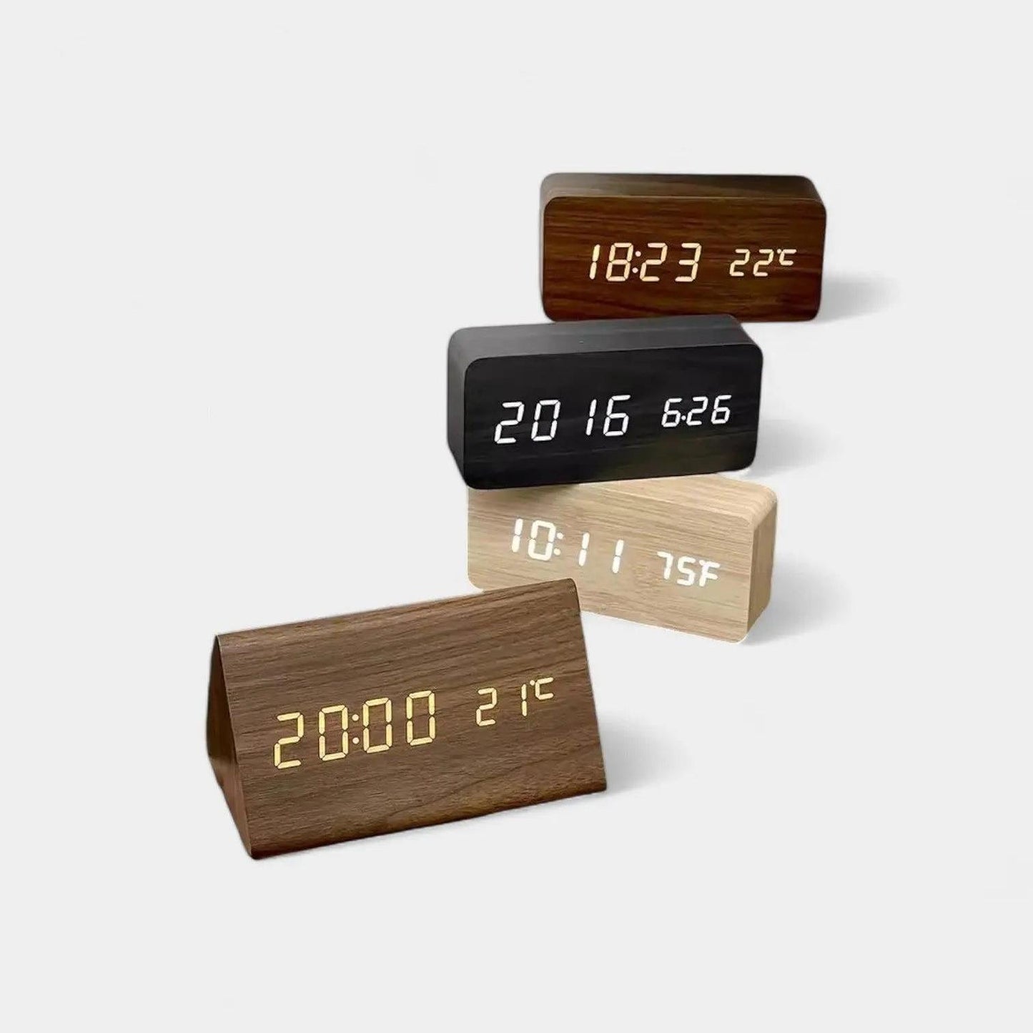 Réveil Digital en Bois - Réveil & Vous