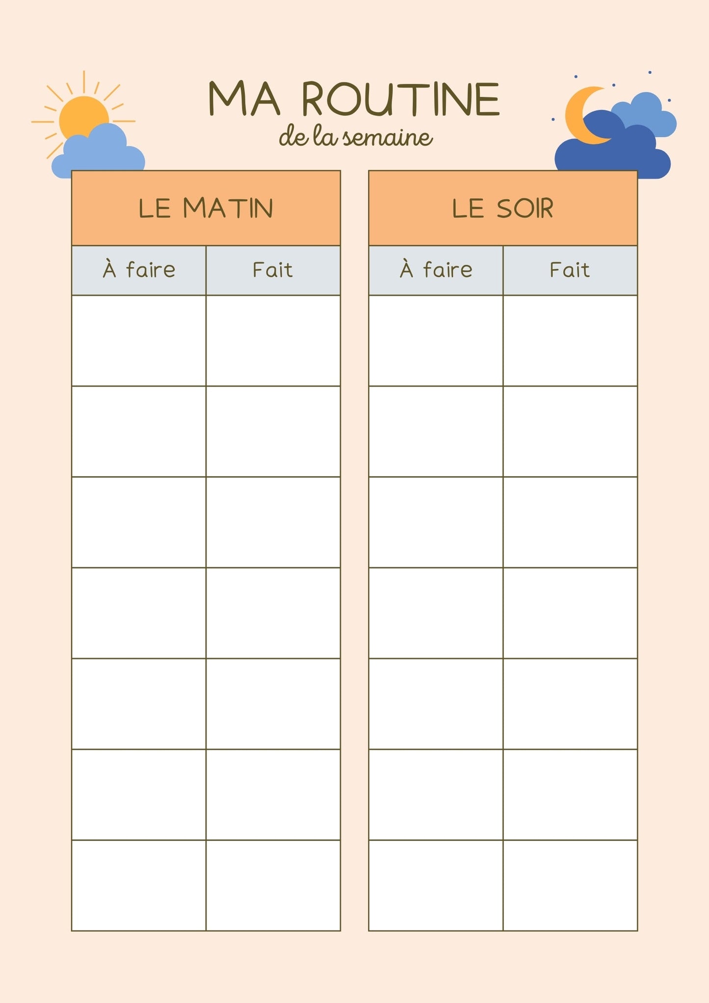 Routine Éducative du Matin et du Soir Réveil & Vous