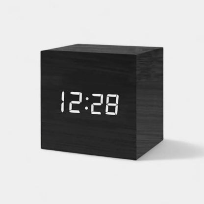 Réveil en Bois Cube - Réveil & Vous
