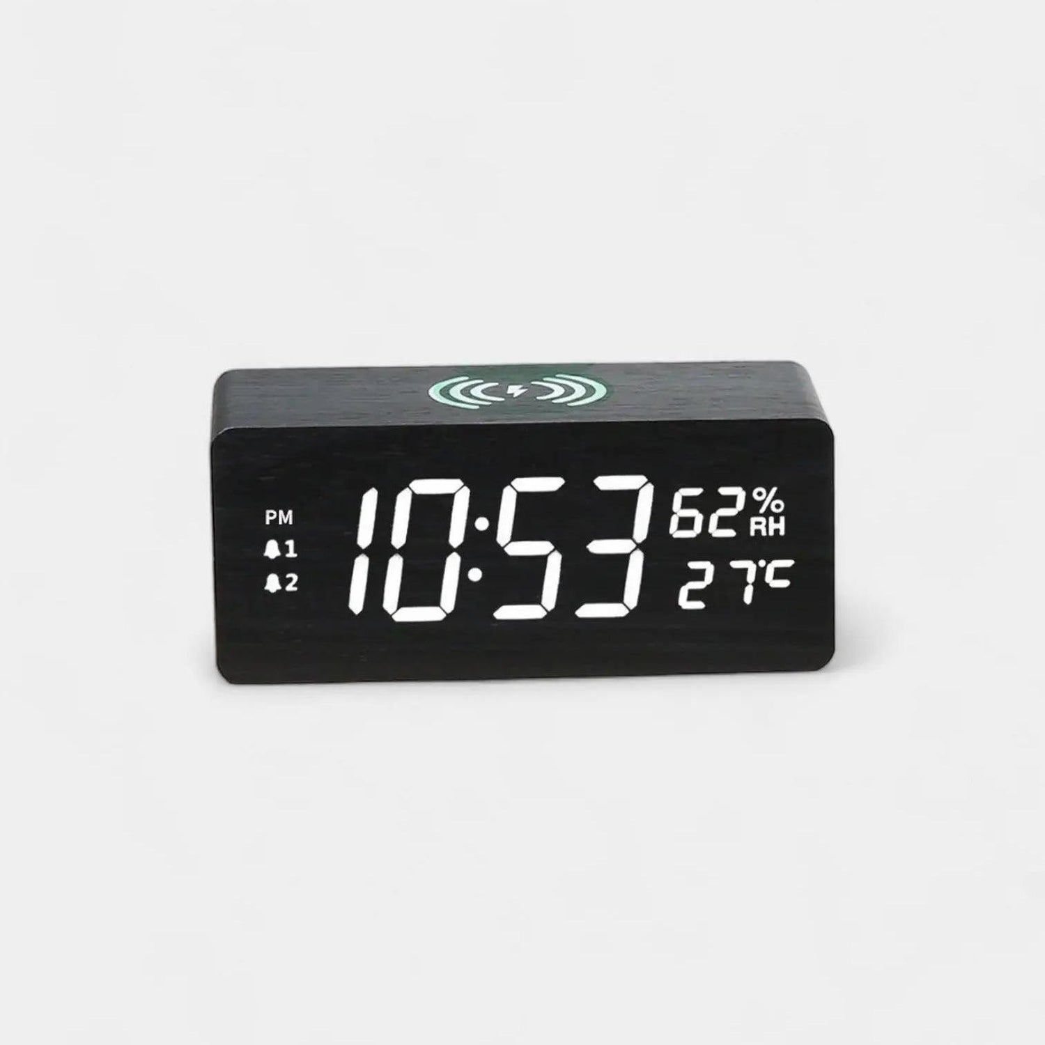 Réveil en Bois avec Chargeur Induction - Réveil & Vous