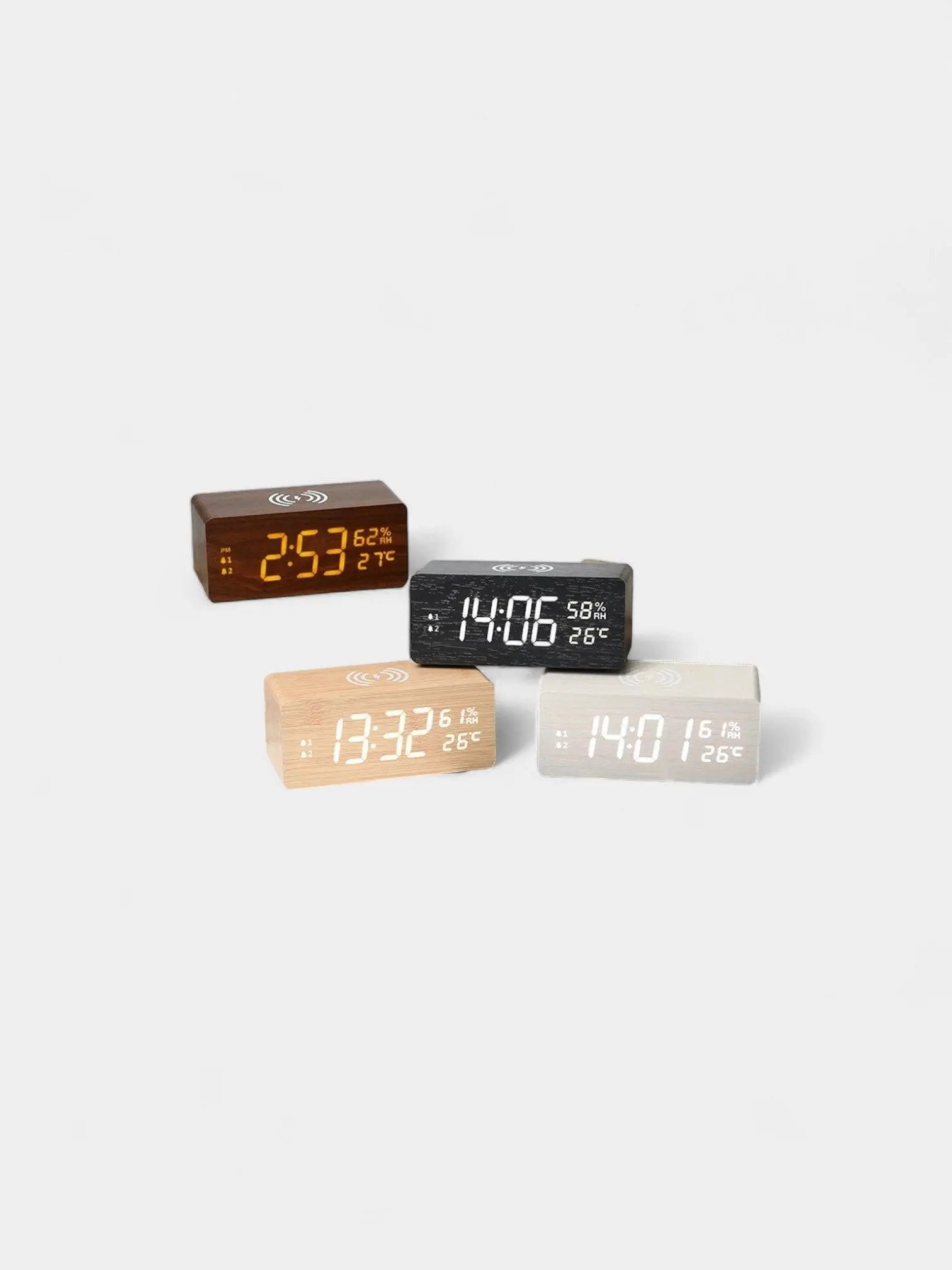 Réveil en Bois avec Chargeur Induction - Réveil & Vous