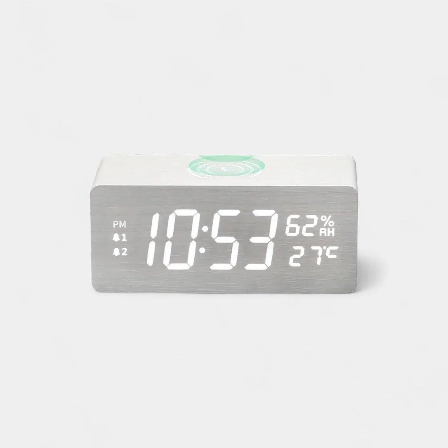 Réveil en Bois avec Chargeur Induction - Réveil & Vous