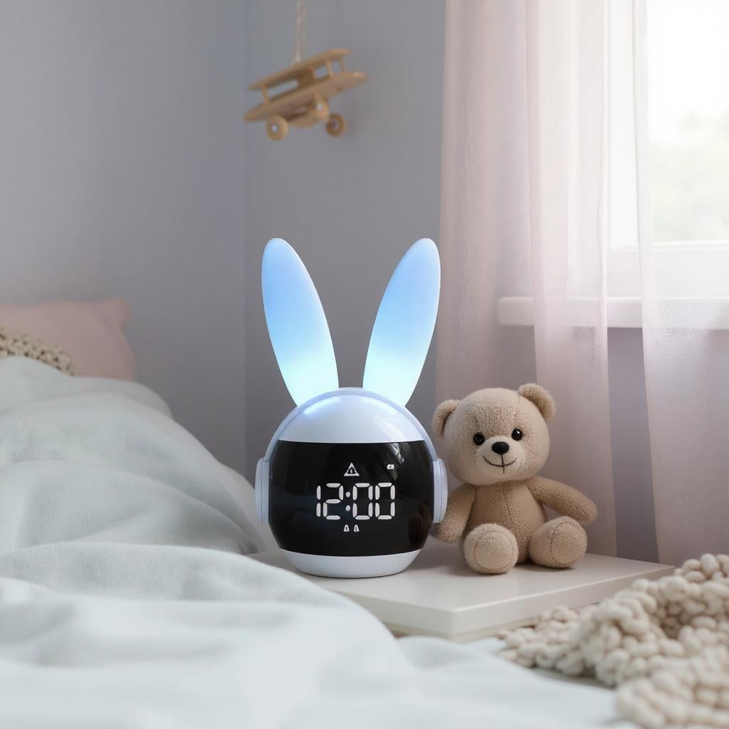 Réveil Veilleuse Lapin LED Enfant Réveil & Vous