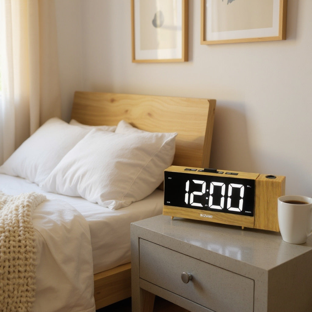 Réveil Bois Projecteur Réveil & Vous