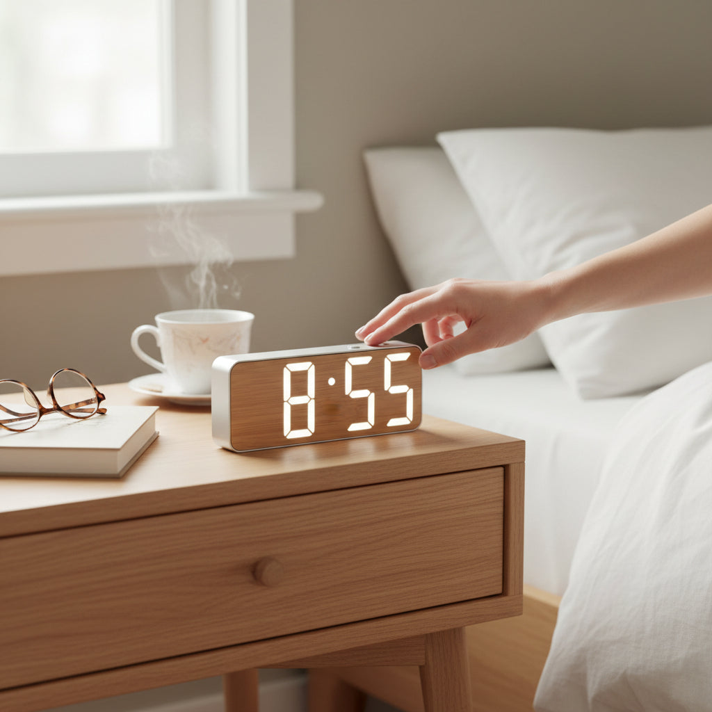 Réveil Digital en Bois