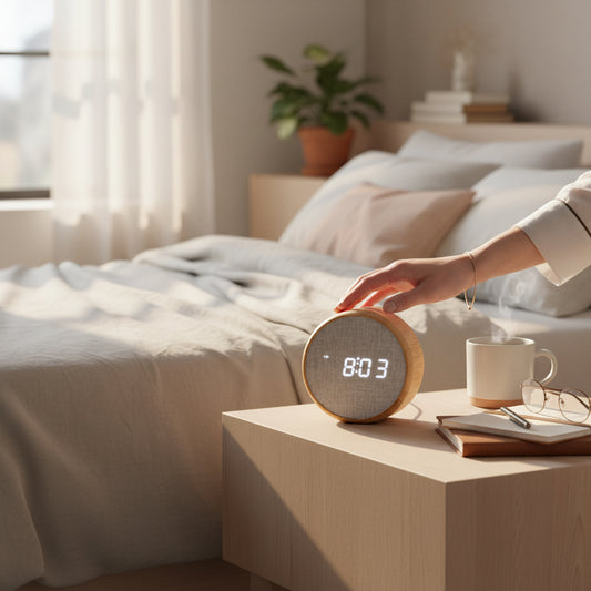 Réveil Digital Bois Led