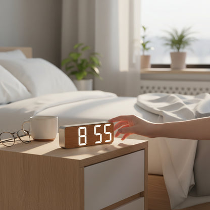 Réveil Digital en Bois